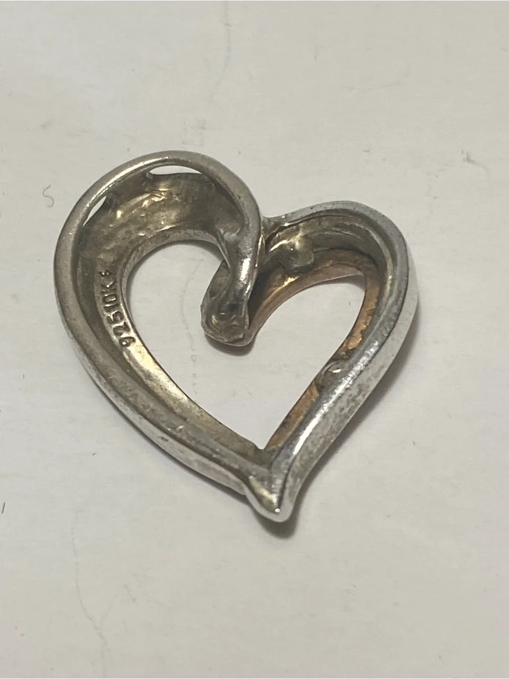Kay Jewelers Silver Open Heart Pendant